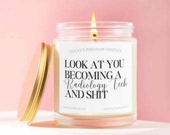RADIOLOGY TECHNICIAN candle custom GIFT Radiology Tech Grad Medical Degree Future Radiology Tech Medical School Grad Candle Grad Candle Gift