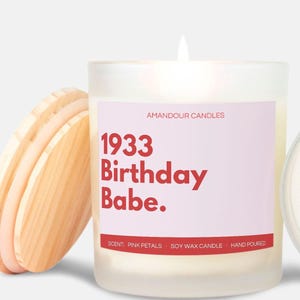 90th Birthday Gift, Funny Candle, Funny 90th Birthday Gift, Soy Wax Candle, For Women Candle, 90th Birthday Present, 90th Gift Ideas, Babe