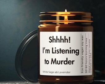 Funny True Crime Gift for Her Podcast Gift for Wife True Crime Candle Gift for Best Friend Personalized Gift Candle scented Custom gift new