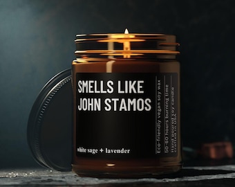 Smells Like John Stamos Candle Custom Celebrity Inspired Gift for Super Fans Celebrity Crush Gift Fun Gift for Fan Hollywood Hottest Star