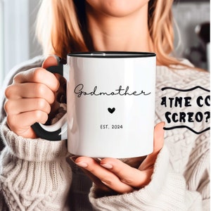 Godparent Proposal Gift Custom Godmother Godfather Mug Floral Godmother Gift Godparents Cups Baptism Gift Set Will You Be My Godparents Gift