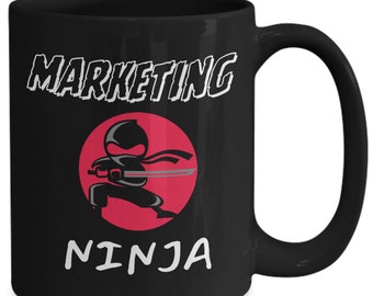 Marketing Becher Marketing Ninja Geschenk Vermarkter Geschenk Vermarkter Becher Netzwerk Vermarkter Geschenk Internet-Vermarkter Becher Marketing-Manager