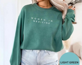 Sudadera con colores cómodos para mujer en medicina, sudadera con diseño de doctor en medicina, regalo para graduados de la escuela de medicina, regalo para el día del partido, doctora, estudiante de medicina, personalizada