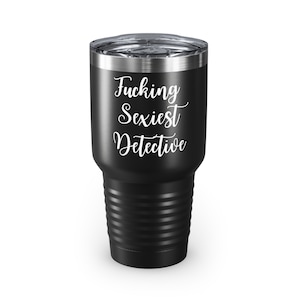 Detective Gift for Police Detective Promotion Gifts Funny Cop Tumbler Metal Mug Insulated Hot/Cold Travel Cup 30oz