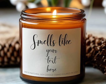 Personalized Candle, Custom Gift, Funny Candles, Smells Like Personalized Gift 2024 Christmas Gift for Boyfriend Gift Gift for Grandma from