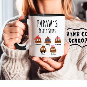 Papaw Mug Papaw's Little Shits Mug Personalized Papaw Mug Father's Day Gift Papaw's Little Shit Papaw Gift Grandpa's Little shits
