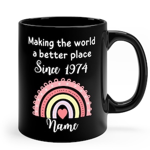50th Birthday Gift Birthday Gifts For Women For Men 50th Birthday Mug Turning 50 Personalized 50th Birthday Present 1973 Cup 50s Gift
