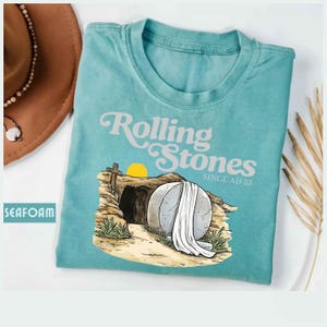 Rolling Stones Comfort Colors® T-Shirt Trendy Easter Clothing Jesus Christ Shirt Gift For Christian Faith-Based Graphic Tee Gift For Her