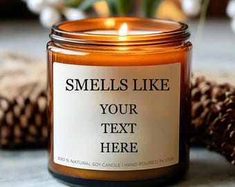 Velas personalizadas con olor a vela, regalo personalizado, velas divertidas, regalo personalizado 2024, regalo de Navidad para novio, regalo para abuela de