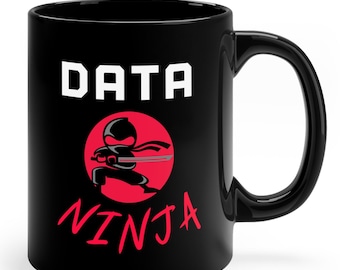 Tasse Ninja de données. Cadeau de scientifique de données. Tasse de scientifique des données. Tasse de science des données. Cadeau de science des données. Cadeau Big Data. Mug à café Big Data