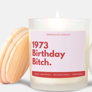 50th Birthday Gift, Funny Candle, Funny 50th Birthday Gift, Soy Wax Candle, For Women Candle, 50th Birthday Present, 50th Gift Ideas, Bitch