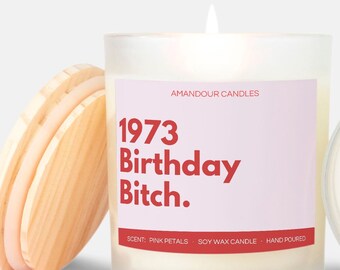 50th Birthday Gift, Funny Candle, Funny 50th Birthday Gift, Soy Wax Candle, For Women Candle, 50th Birthday Present, 50th Gift Ideas, Bitch