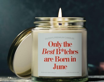 Funny June Birthday Candle Gift for Best Friend, Zodiac Candle Gift for Her, Birthday Party Decor, 21st Birthday, Personalized Gift