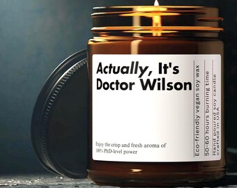 PHD Graduation Gift Custom Doctor Graduation Gift for Her Graduation Gifts for Her Personalized Funny Candle for Him PHD Student Gift