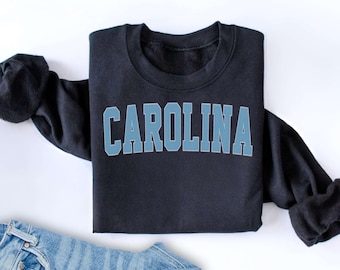 Camiseta North Carolina Crewneck | Tar Heels | Camiseta universitária | Unissex