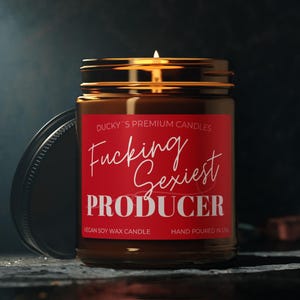 Producer gift for producer candle funny music producing candle music producer gift for dj birthday christmas present custom gift for boyfrie