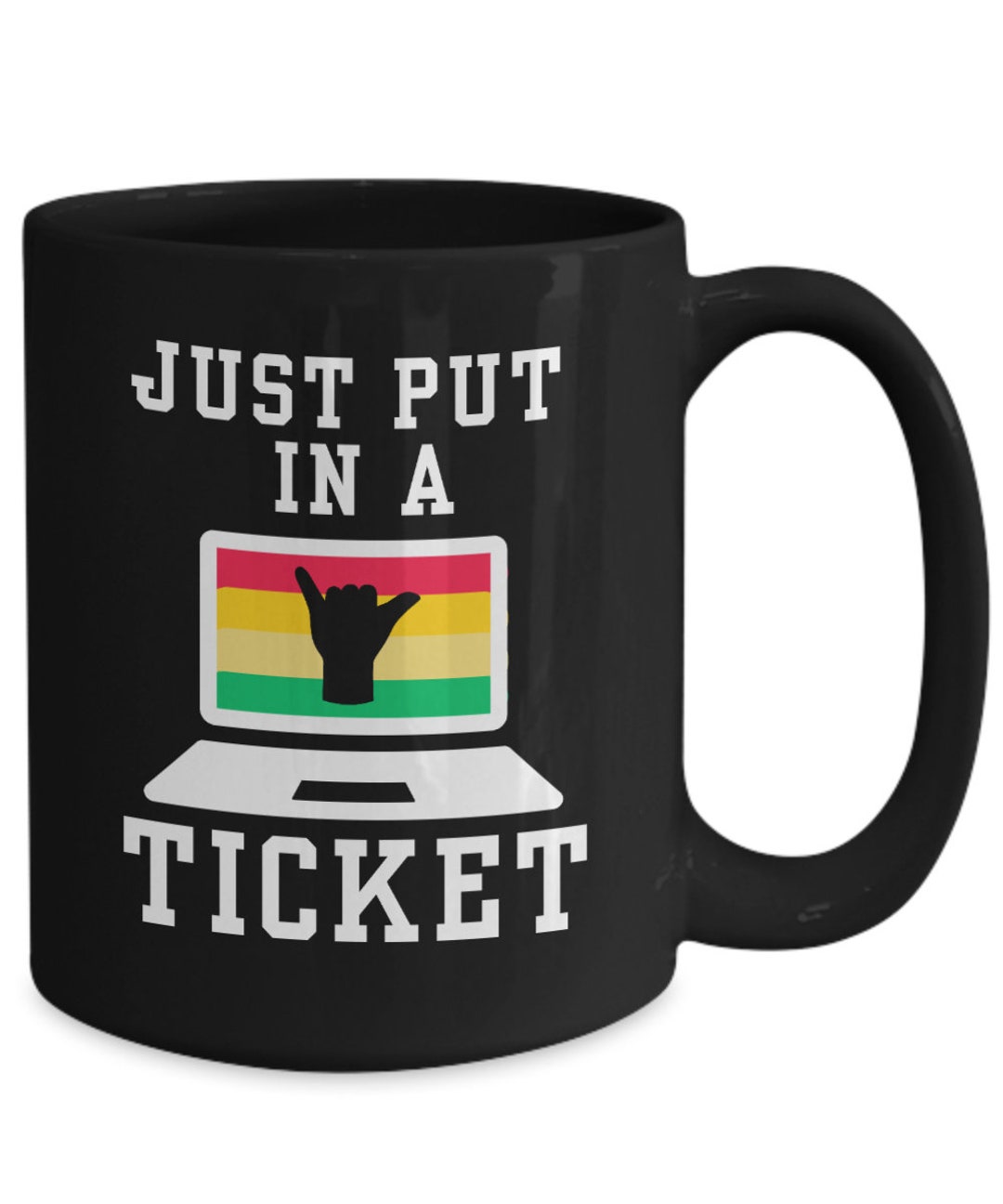 Tech Support Black Mug Tech Support Gift Tech Support Mugs Technology ...