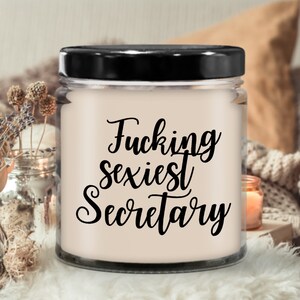 Secretary gifts,candle, funny gift for coworker, custom new job gift for colleague, work bestie gift,
