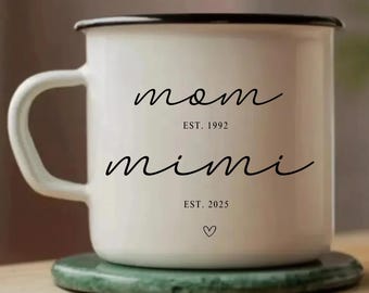 Custom Mimi Mug New Grandma Mug Est 2024 2025 Gift Personalized Name Future Mimi Pregnancy Announcement First Time Nana Mimi Cup Gifts