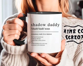 Shadow Daddy Fantasy Book Mok Merch Romantacy Reader Cadeau Fantasy Book Lover Bookish Gift Dragon Rider Book Boyfriend Moreel Grijs