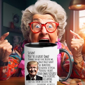 Custom Trump Oma Gift Personalized Oma Mug Cup Oma Birthday Gift Oma Mug Gift for Oma Gift Idea Oma Christmas Gift Funny Gag Gift Oma  Mug