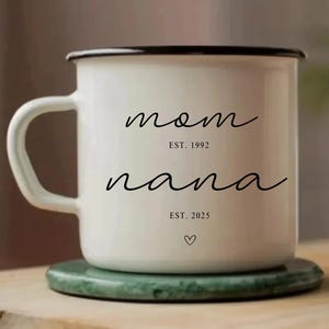 Custom Nana Mug New Grandma Mug Est 2024 2025 Gift Personalized Name Future Gigi Pregnancy Announcement First Time Nana Mimi Cup Gifts