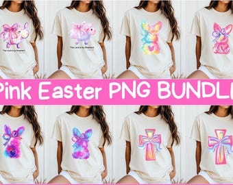 Brushstroke bunny easter png bundle bunny coquette bow png he is risen png easter png retro easter png Girls easter png preppy easter Custom