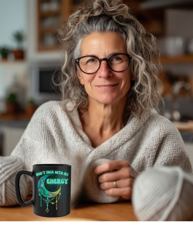 Witchy gifts gift for her travel mug don't fu*k with my energy moon mug witch mug personalized gifts witchcraft image 4