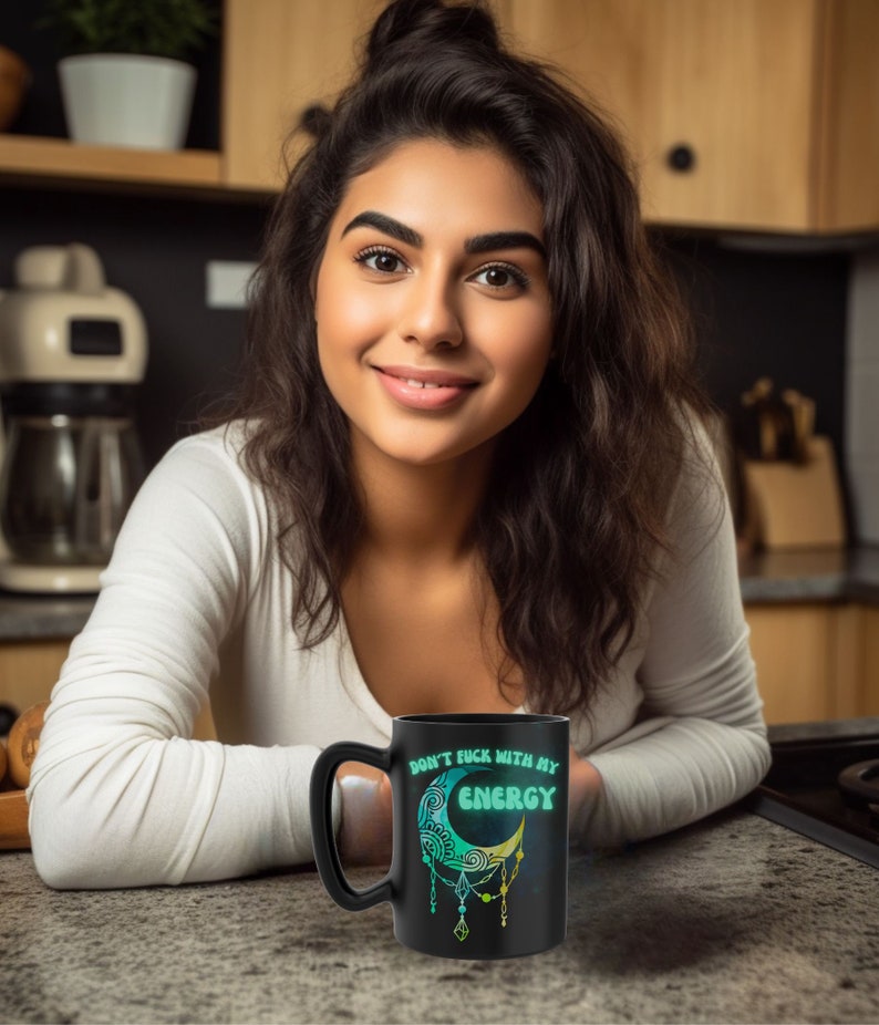 Witchy gifts gift for her travel mug don't fu*k with my energy moon mug witch mug personalized gifts witchcraft image 5