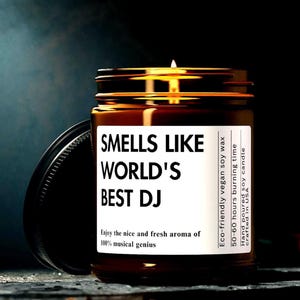 Custom World's Best DJ Candle Gift For DJ Personalized Wedding Dj Gift Music Producer Gift Edm Artist Gift Funny Dj Gift Personalized candle