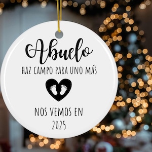 Abuelo、Abuelito 祖父母の赤ちゃんのお披露目ギフト カスタム スペイン語の妊娠発表 妊娠 Anuncio de bebé、Anuncio de embarazo regalo