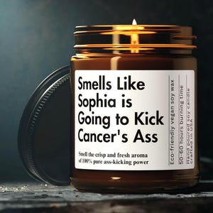 Custom Cancer Gift Breast Cancer Personalized Cancer Survivor Gift Chemo Care Package new Funny Candle Cheer Up Gift Chemo Gift Cancer Sucks