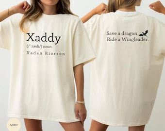 Camiseta Xaddy Sudadera Iron Flame de Xaden Fourth Wing Colegio de Guerra Xaden Basgiath para amantes de los libros Jinete de dragón Violet Sorrengail Rebecca Yarros