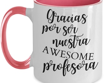 Maestra bilingue, kubek, spersonalizowany dla nauczyciela, kubek podróżny, nauczyciel hiszpańskiego, filiżanka do kawy, kubek prezentowy Maestra, kubek dla profesora, hiszpański te...