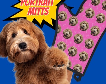 Customized Dog Mitt Put Your Cute Dog on Custom Oven Mitts Dog Lovers Dog Gift Dog Personalized Dog Gift Socks Christmas Gift gift basquet
