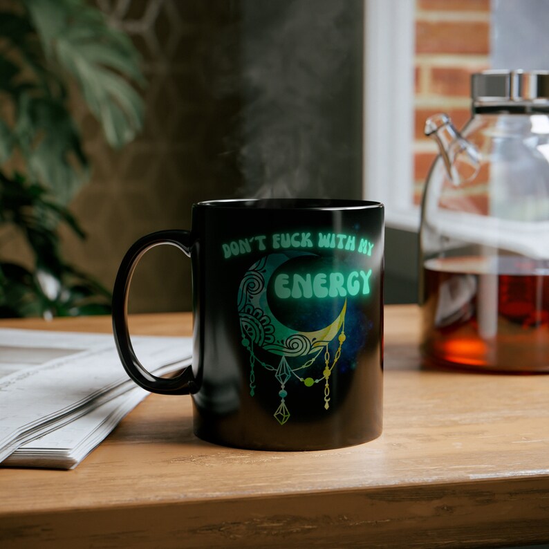 Witchy gifts gift for her travel mug don't fu*k with my energy moon mug witch mug personalized gifts witchcraft image 8