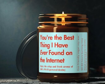 Best Thing on the Internet Candle Personalized Anniversary Gift for him Long Distance Relationship Gift First Anniversary Gift for Boyfriend