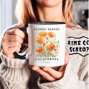 California Poppy Mug Poppy Lover Gift California Poppy Gift California Poppy Cup Poppy Lovers Gift for Poppy Lover California Poppy