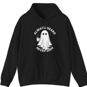 Enigmatic Ghost Hoodie Cute Ghost Sweat Ghost Malone Sweatshirt Funny Halloween Crewneck Spooky Sweatshirt Ghostly Mystery Hoodie