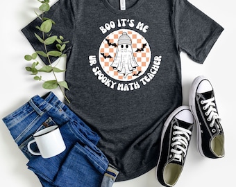 Halloween math teacher shirt, math teacher halloween shirt, halloween teacher, math teacher shirt, halloween part shirt, funny halloween ...