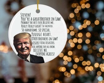 Regalo personalizado para cuñado de Trump, regalo personalizado para cuñado, divertido regalo conmemorativo familiar republicano.
