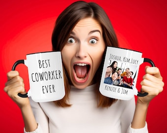 Mok beste collega ooit op maat gemaakt cadeau mok met foto collega gepersonaliseerd grappig werkcadeau mok afscheid collega mok cadeau collega met foto