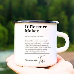 Personalized Difference Maker Mug Custom Difference Maker Mug Difference Maker Gifts Mentor Appreciation Gift Teacher Gift Leader Gift 2024