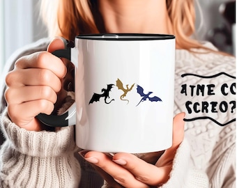 Tiny dragons Coffee mug Fourth Wing mug booktok bookish gifts dragon basgiath war college mug
