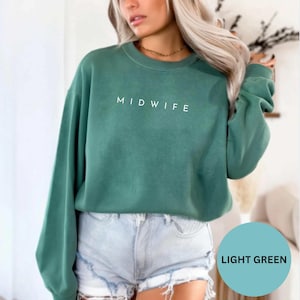 Hebamme Komfort Farben Shirt Obgyn Sweatshirt Doula Fortpflanzungsgesundheit T-Shirt Geburt Erzieher Arbeit und Lieferung Krankenschwester Sweatshirt Rundhalsausschnitt