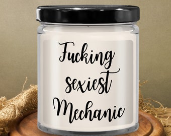 Mechanic gift,1 year anniversary gift for boyfriend, car mechanic gift, auto mechanic candle, diesel mechanic gift, funny mechanic gift,