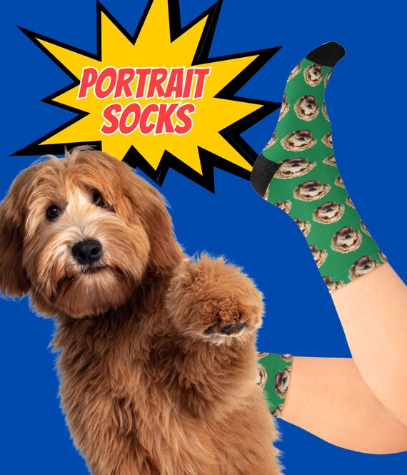 Buy Customized Dog Socks Put Your Cute Dog on Custom Socks Dog Lovers Dog Gift Personalized Dog Gift Socks Personalized Pet Photo Socks Funny Online in India Etsy