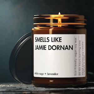 Smells Like Jamie Dornan Candle Custom Celebrity Inspired Gift for Super Fans Celebrity Crush Gift Fun Gift for Fan Hollywood Hottest Star