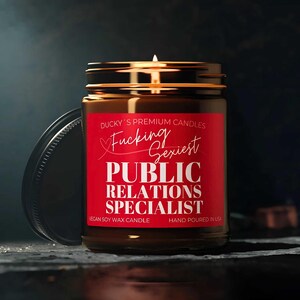 PR-Spezialist personalisierte duftende Sojakerze benutzerdefinierte Geschenk für sie Geschenk für ihn Abschlussgeschenke riecht wie Veröffentlichungen