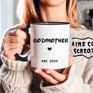 Godparent Proposal Gift Custom Godmother Godfather Cup Floral Godmother Gift Godparents Mugs Baptism Gift Set Will You Be My Godparents Gift